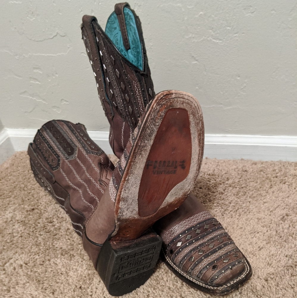 Corral square toe cowboy boots